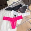Lady Summer New Product Hollow Out Floral Lace Solid Color Low Waist Thong Underwear