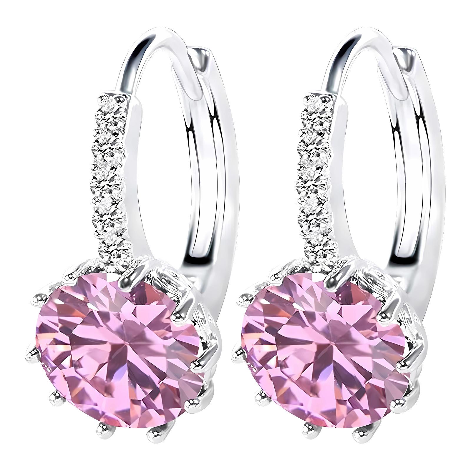 Minimalist Crystal Zircon Earrings One Size