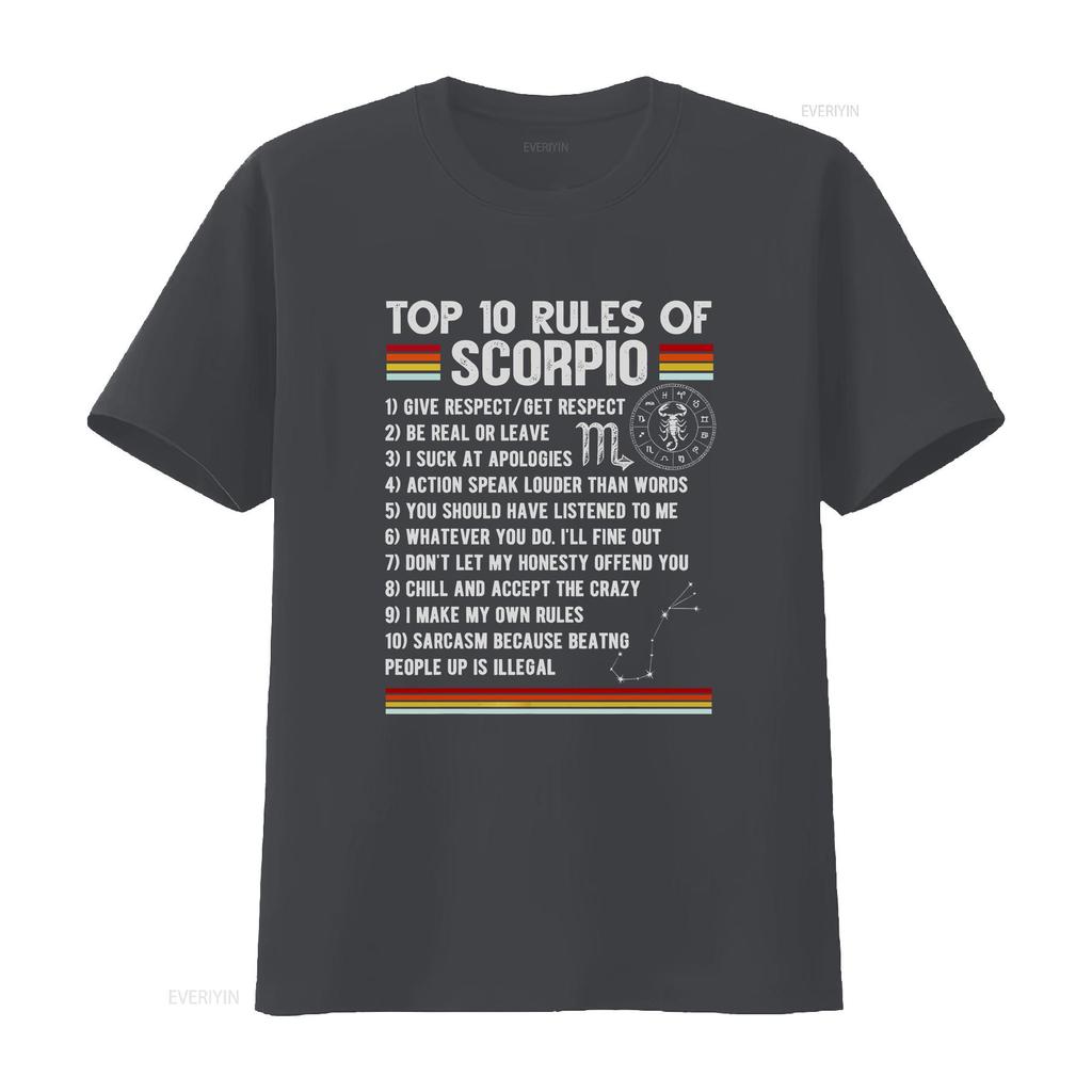 October November Scorpio Nutrition Facts Zodiac Sign T Shirt Vintage Fashion Stretched Homme Designer Clothes Streetwear