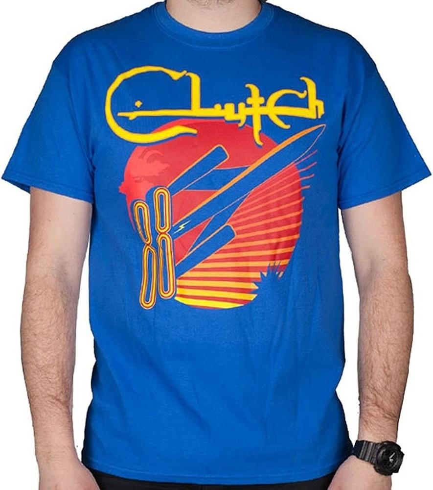 CLUTCH Band Rocket 88 Logo Gift For Fan Royal Blue  All Size S -4XL Shirt YA35 Unisex T-Shirt XXXL