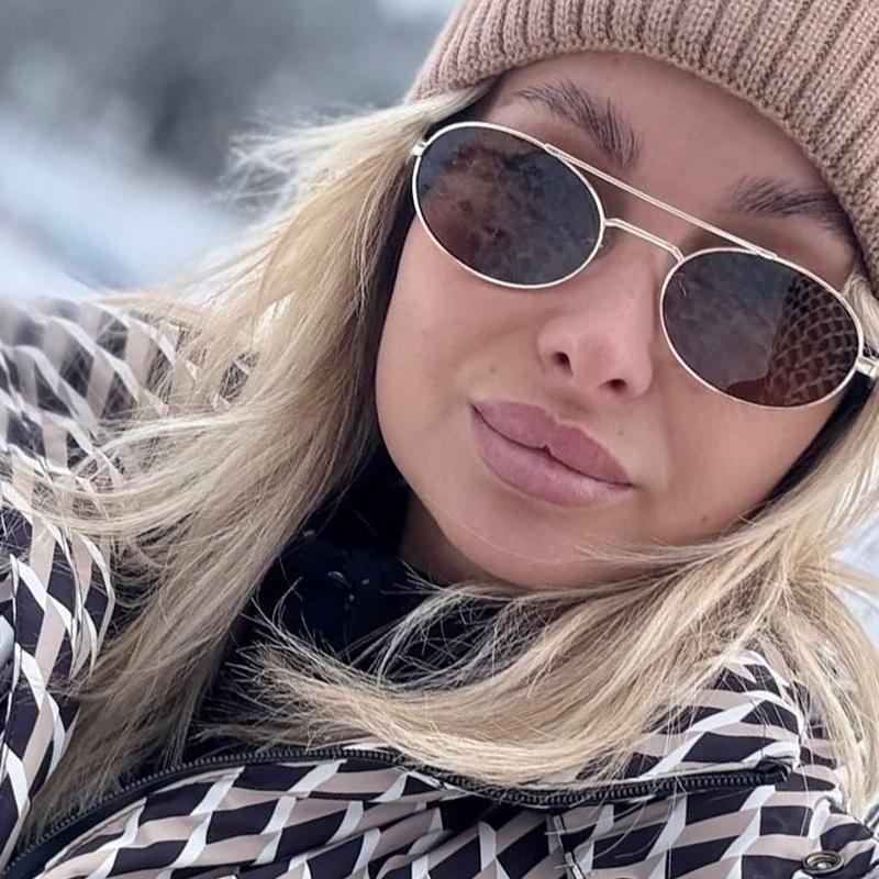 Vintage Style Women Sunglasses Oval Shape Double Bridge Sun Glasses for Men Driving Hiking Female Sunglasses