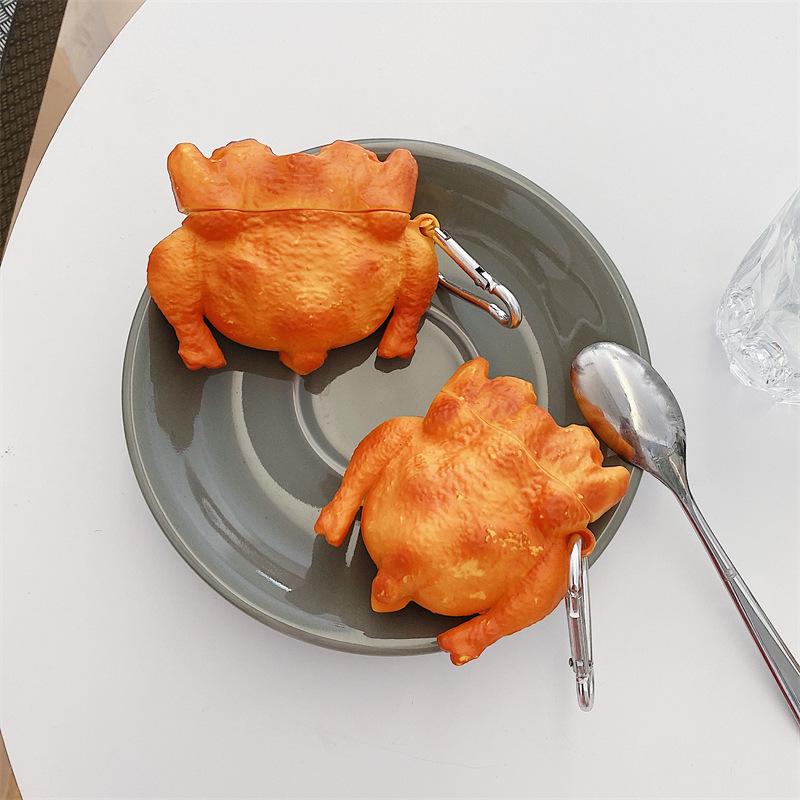 Creative funny fried chicken AirPods Pro protective cover Apple 1 generation three generations Bluetooth headset soft case personality