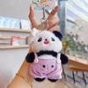 Cute Panda Cartoon Chef Plush Keychain Holder Colorful Pants Accessories Gift