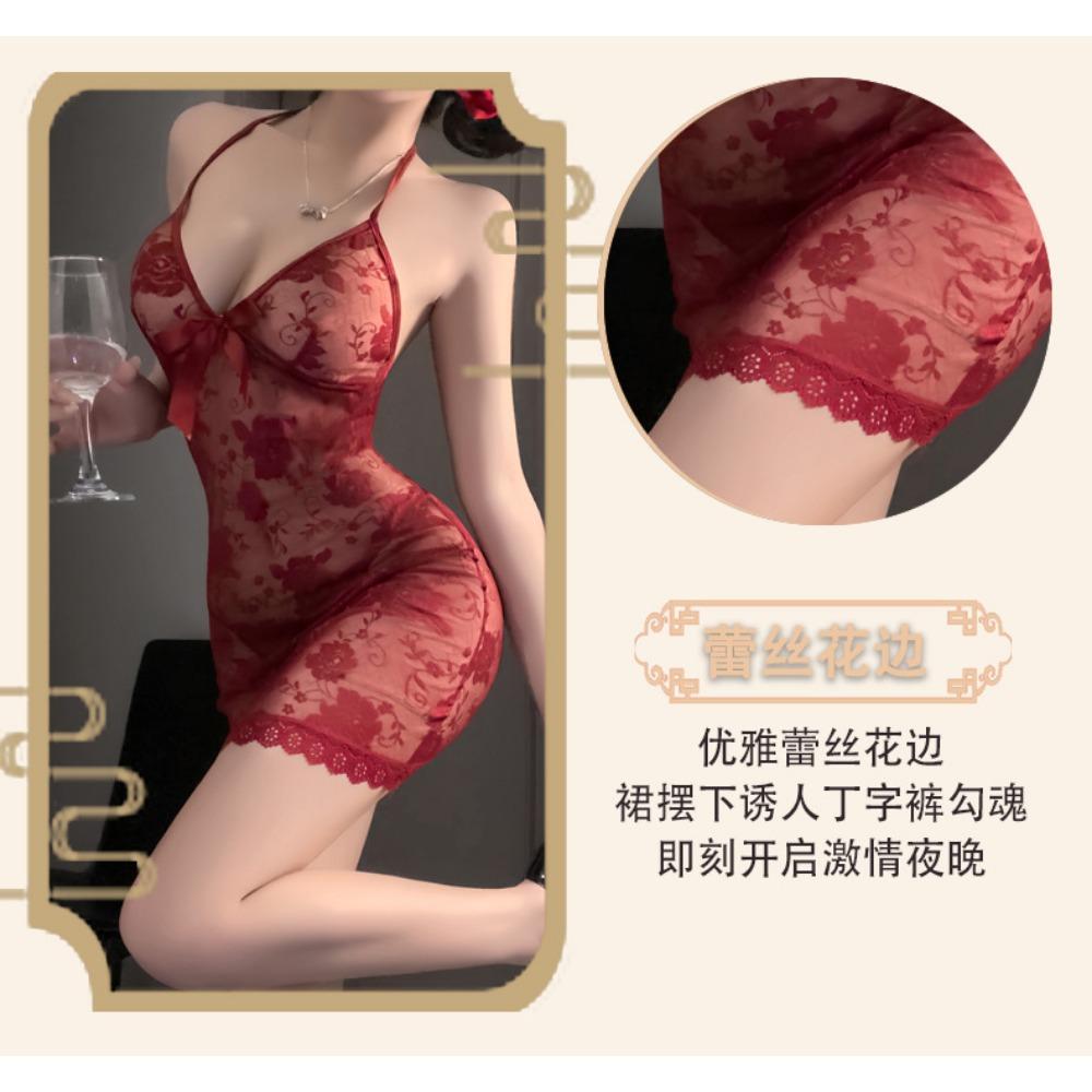 Man Desire Lingerie Purple Pure Desire Nightdress Sexy Lace Seduction Bed Free Pajamas Small Chest Uniform 9383