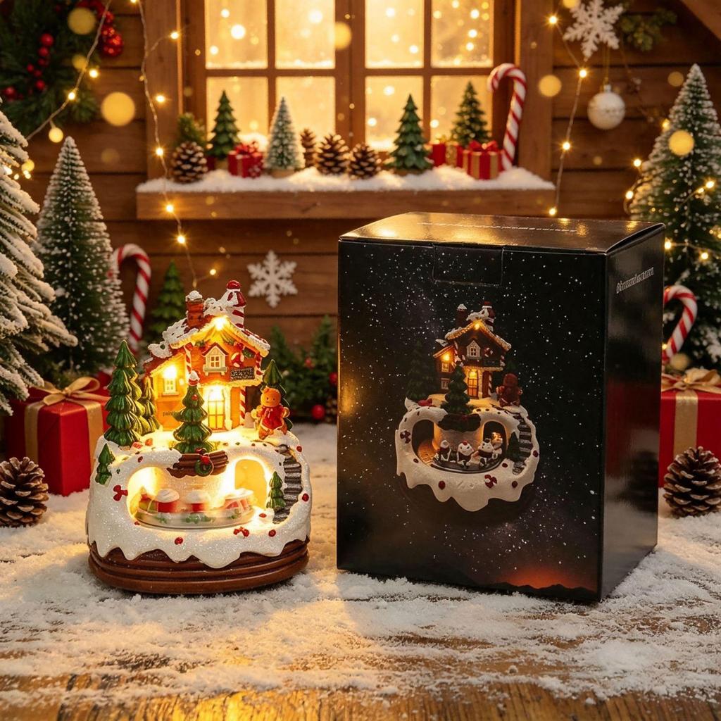 Yihong Luminous Music House: Night Light Cabin & Christmas Toy
