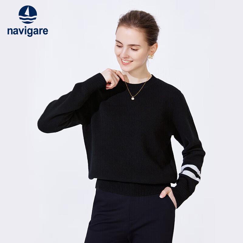 Navigare Women s 100 Wool Round Neck Sweater M 8370₽