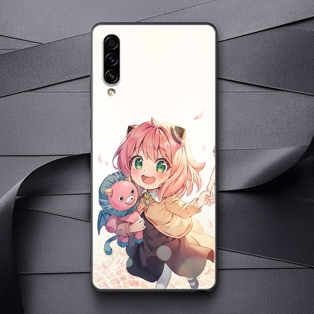 SPY X FAMILY Anime Black Soft Phone Case For Samsung Galaxy A90 A80 A70 A70S A60 A50 A40 A30 A30S A20S A20E A10 A10E Funda Coque