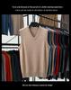 Hengyuanxiang Men's 100% Wool V-Neck Vest