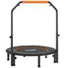 40 Zoll faltbares Mini-Fitness-Trampolin, mit verstellbarem Schaumstoffgriff, Orange