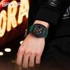 Montre Sanda Double Affichage Lumineuse Étanche pour Étudiant d'Extérieur avec Chronomètre, Alarme et Compte à Rebours