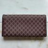 Used 593 CELINE Triomphe Pattern Retro Vintage Long Wallet