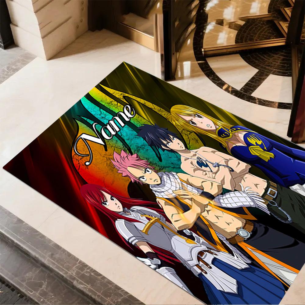 Fantasy Heroes Unite Personalized Name Floor Rug Office Rug Design for Outdoor Study Room Playrooms Entryway Anti-slip Rug Office Home Decor