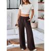 Autumn and Winter Women's Pant Plus Size Casual High Waist Loose Casual Wide Leg Pants