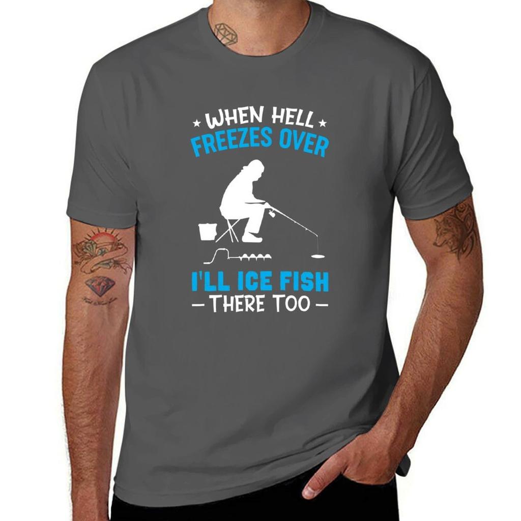 Funny Fisherunisex Gifts Ice Fishng Tshirt Cotton Tshirt 100 Unisex T Shirt Cotton Tshirt