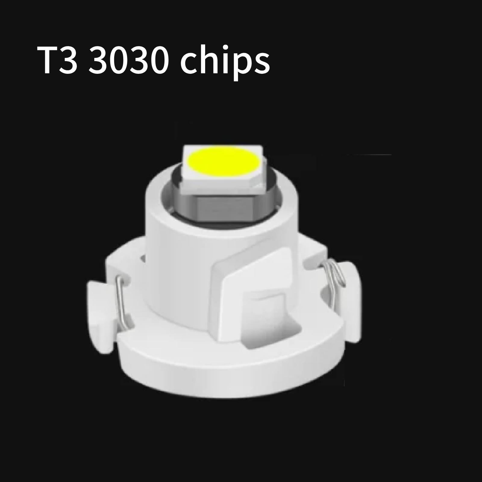 10/20 шт. Светодиодная лампа T3 Canbus 3030SMD для салона автомобиля, индикатор, клиновидная, приборная панель, лампа для обогрева приборов 12В Автомобильная белая 10pcs