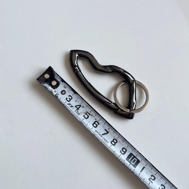 

Y2K Punk Star Oval Essential Icon Carabiner Keychain Axe Shaped Mountaineering Car Key Ring Gothic Backpack Decor Korean Fashion