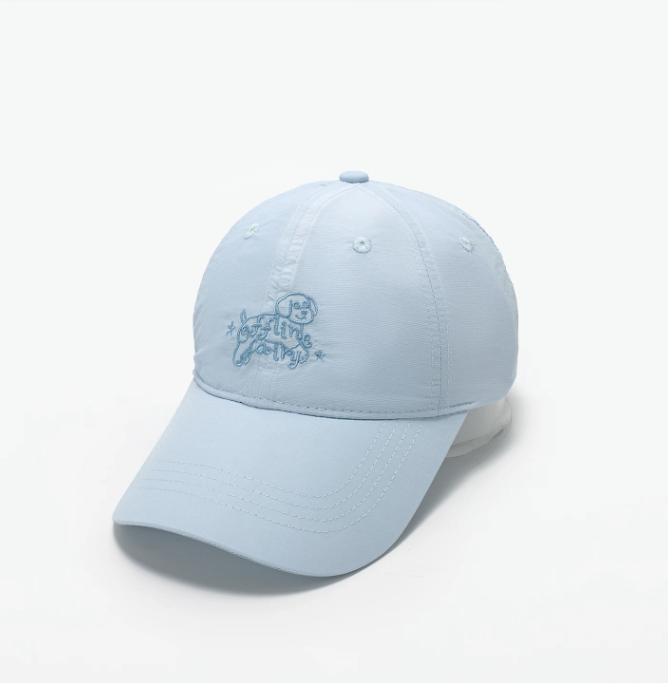 Niche Design Dog Embroidery Quick Dry Baseball Cap Women Thin Spring Summer Outdoor UV Protection Casual Sports Sun Peaked Hat