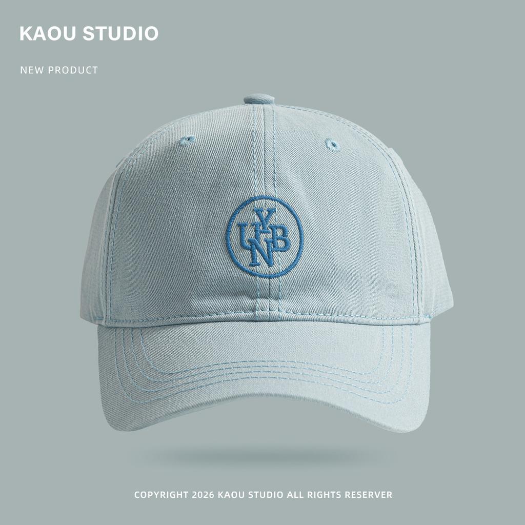 Korean Style Embroidered Baseball Cap Unisex Soft Top Duckbill Hat Spring Autumn Casual Streetwear Vintage Visor Cotton Sun Cap