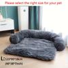 1Pc Plush Dog Bed Soft Dog Cushion Dual Purpose All-In-One Kennel Cushion Pet Sleeping Pad Cushion Sofa Protector Washable