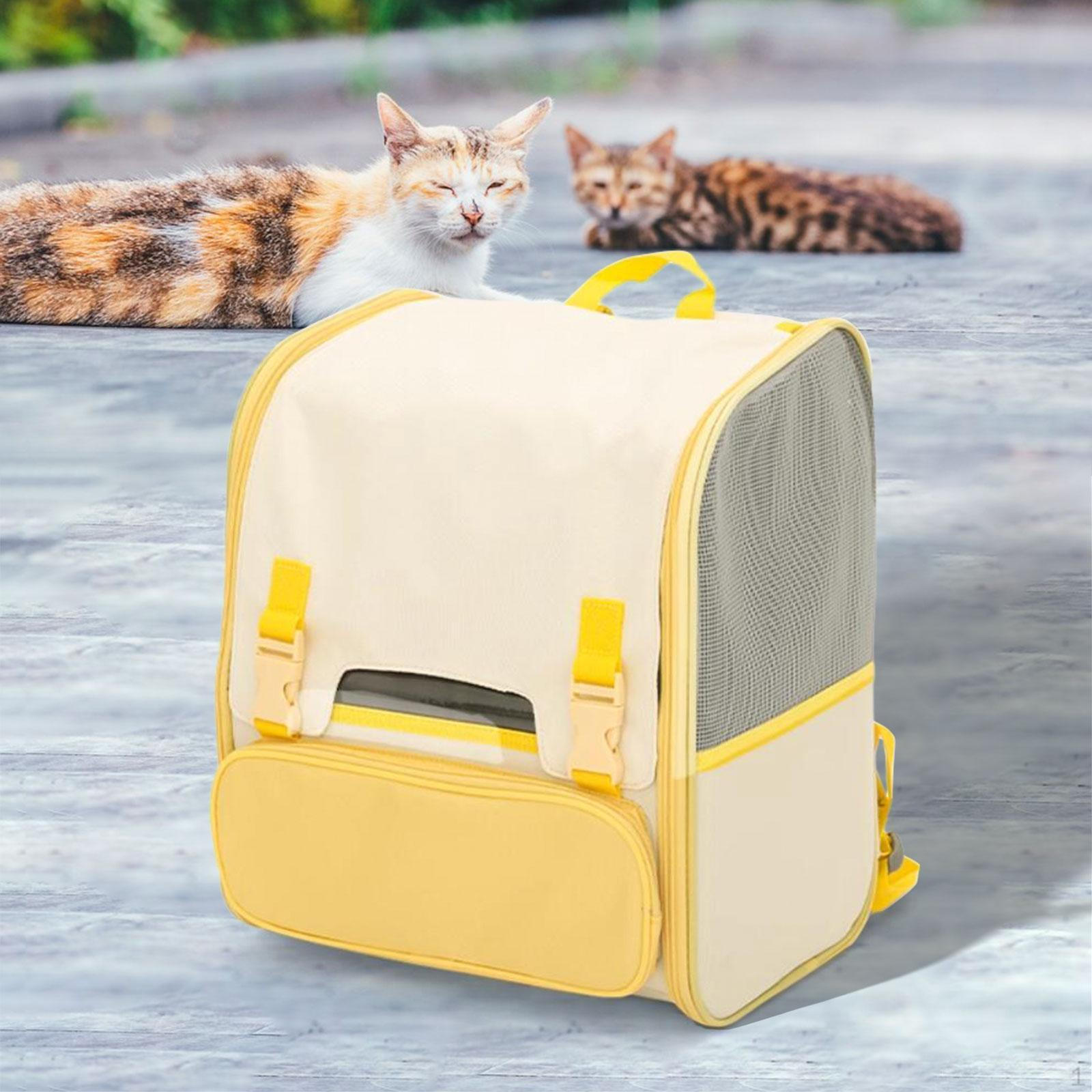 

Рюкзак для переноски домашних животных Рюкзак Kitty Дышащий Модный Практичный Выходной Кошачий Мешок для жёлтый