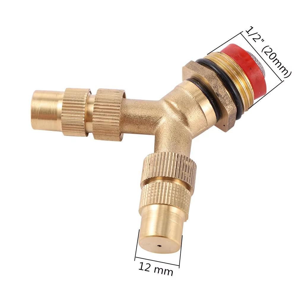 1/2" Male thread Y Shaped High Atomizing Nozzle Garden Landscaping Dust Removal Sprayer Agricultural Sprinkler Irrigation Nozzle