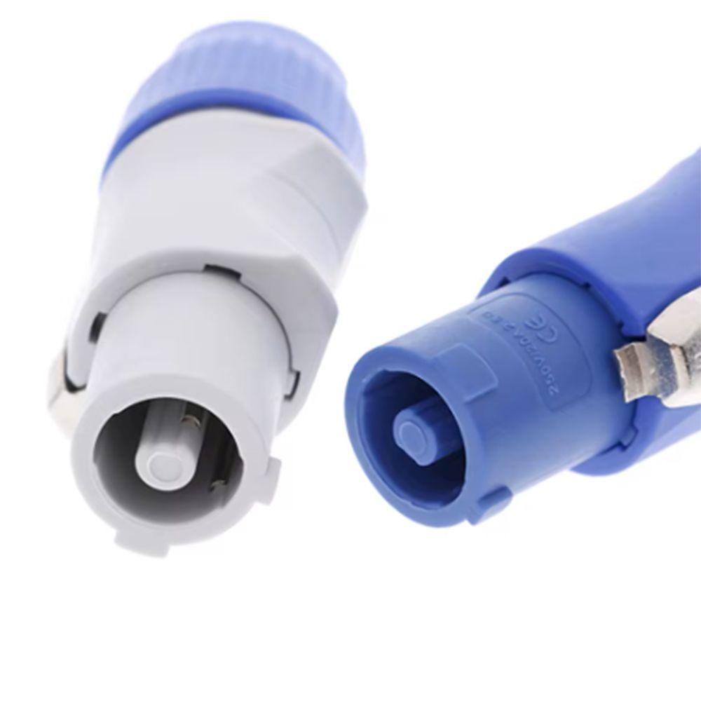 10 Pc/bag Blue/White 20A 250V AC Power Plug Adapter Aviation Power Industrial Plug  Sound