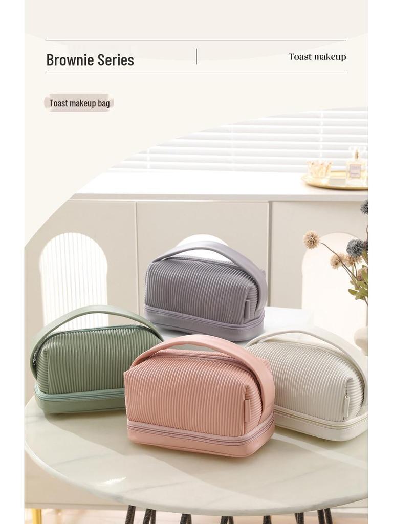 Wodoodporna kosmetyczka w stylu tostowym: Organizer kosmetyczny podróżny o dużej pojemności.