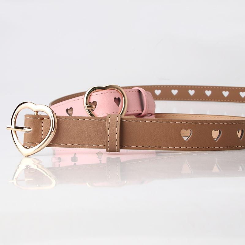 1Pc New Non-punching Love Hollow Belt Women's Versatile, Sweet Girls Sweater Skirt Decorative Belt