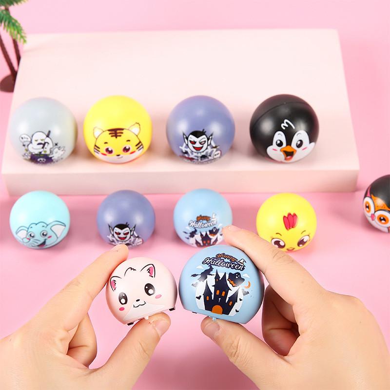 Cute Mini Animal Patterned Spherical Children Toy Car Entertainment For