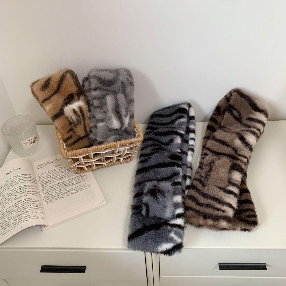 Soft Plush Scarf Windproof Cross Scarf Fashion Neck Wrap Outdoor