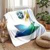 Brazil Football Printed Flannel Blanket Skin Friendly Warm Decorative Throw for Indoor Couch Bed Daily Use