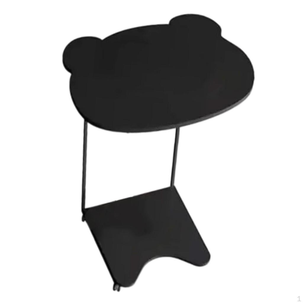 Bear End Table with Wheels Modern Creative Decorative Cute Side Movable for Sofa, Couch,