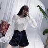 Plus Size Hollow Sweater Women's Black Fishnet Yarn Top Sweater Women's Loose Pullover Knitting