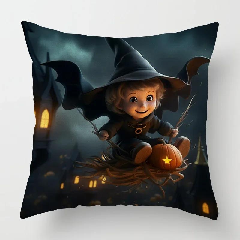 Modern Decorative Cushion for Home Living Room Decor Throw Pillow Cover 45*45 40x40cm 45x45cm 50x50cm Halloween Pumpkin