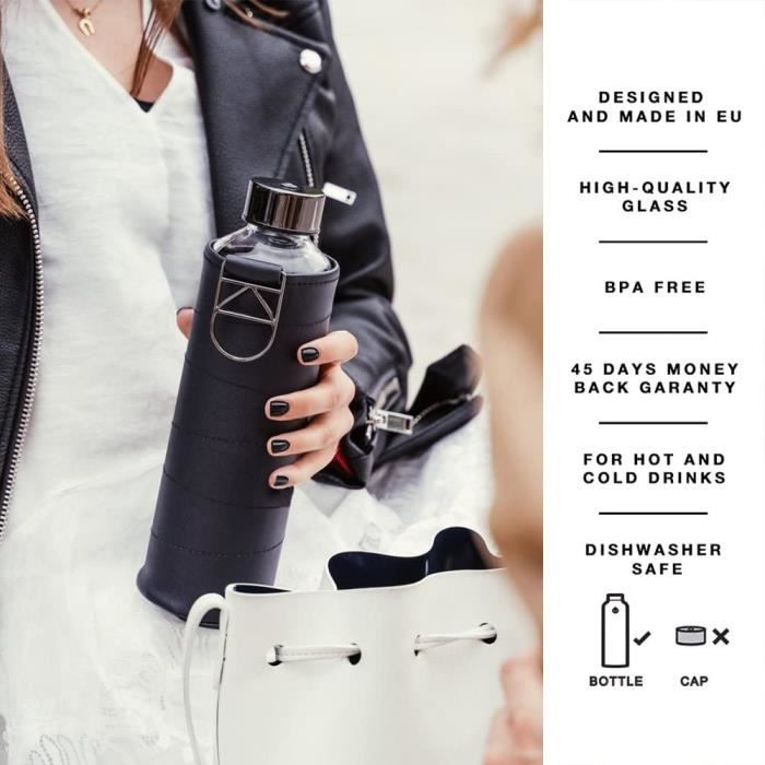 Láhev - equa - nesoulad - kůže - kovová rukojeť - 750 ml