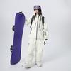 Ski Suit for Men and Women Hooded Ski Jacket and Pants Set Waterproof Breathable Loose Fit Snowboarding Suit Winter Outdoor Windproof Baggy Snow Suit
