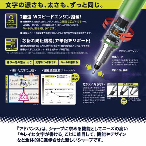 Mitsubishi Pencil Mechanical Pencil Kurtga Advance 0.7 Lead Breakage Prevention Mechanism Navy M75591P.9