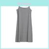 Damen Langes Tanktop Camisole Kleid Tunika Slip Länge Stretch Spaghettiträger Top Aus Stoff in Premium-Qualität