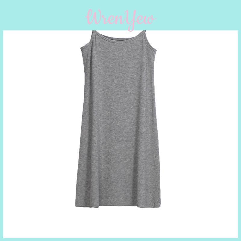 Women's Long Tanks Camisole Dress Tunic Slip Length Stretch Spaghetti Tank Top In Premium Quality Fabric