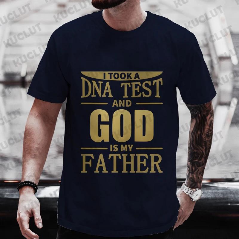 Religious Christian Tshirt For Unisex Took A Dna Test And God Is My Father Print Unisexs Tshirts Christian Cross Jesus Tee Clothes