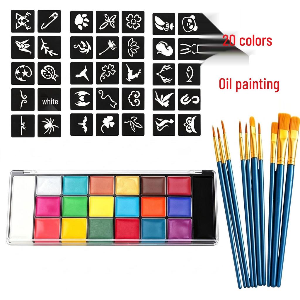 22-Color Multi-Use Face & Body Paint Pigment