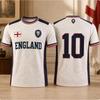 England Lion Pattern Short Sleeve T-Shirt, Vintage 3D Print Breathable Quick Dry Sports Jersey Casual Football Tee