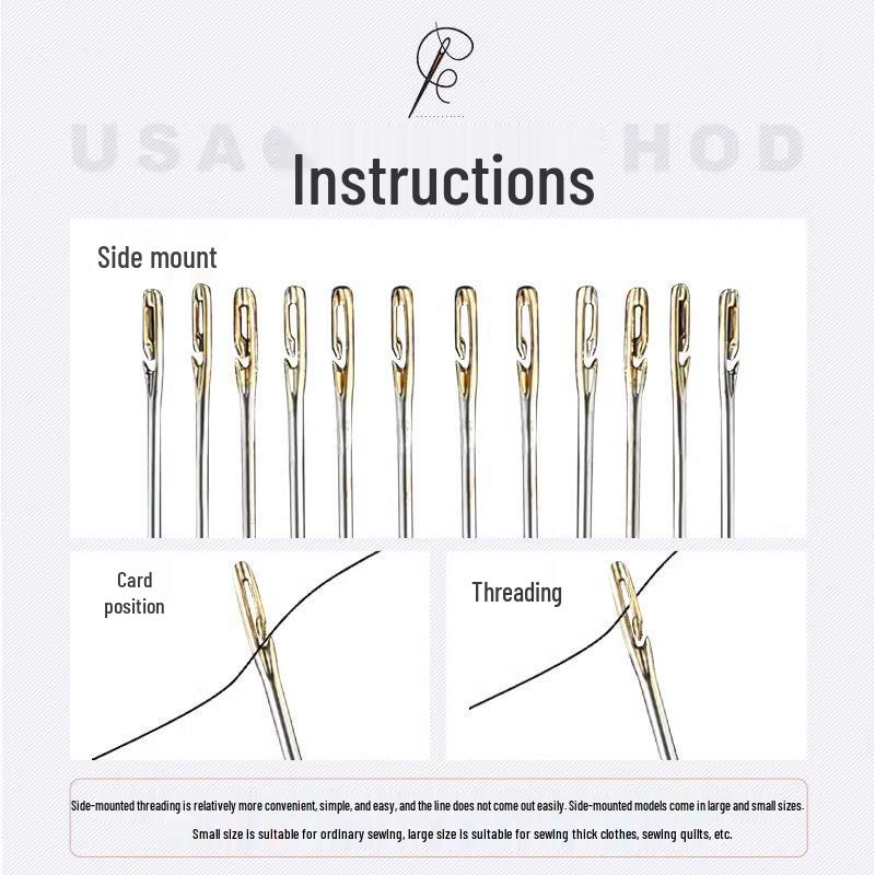 Elderly-Friendly Threadless Sewing Needles for Handmade Clothes