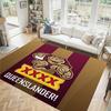 Queensland Maroons Design Crystal Velvet Carpet Cozy Non?Slip Printed Rug For Bedroom Living Room Entrance