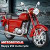 1/10 Scale Czechoslovakia Jawa250 Motorcycle Alloy Diecast Car Model Sound & Light Autocycle Indoor Desktop Exquisite Ornaments Gifts
