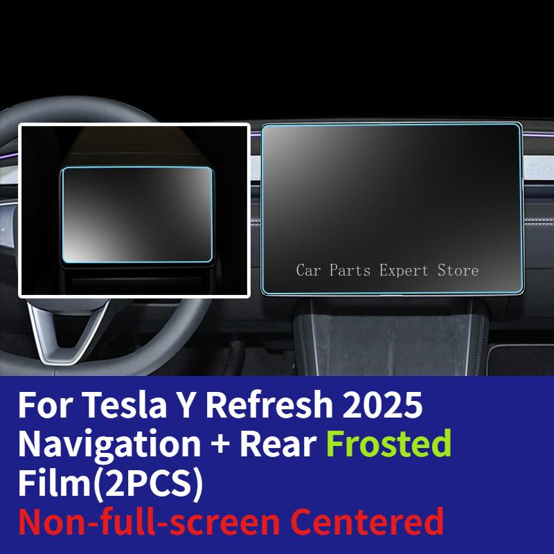 For Tesla Model 3/Y/S/X Refresh Car Central Control Navigation Screen Tempered Glass Film Protector Trument Protective Films