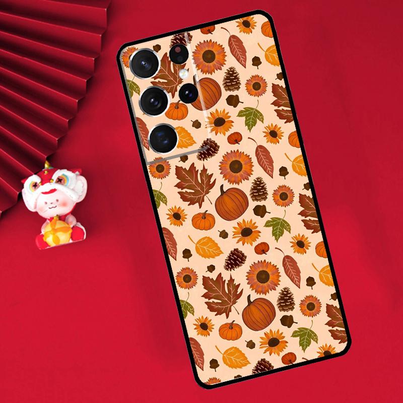 Autumn Pumpkins Case For Samsung Galaxy S26 S25 S24 Ultra S21 S20 S22 S23 Ultra S10 Plus S25 FE Cover Funda