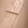 Popular multi-layer cross necklace women's color zircon collarbone chain wind exquisite jewelry