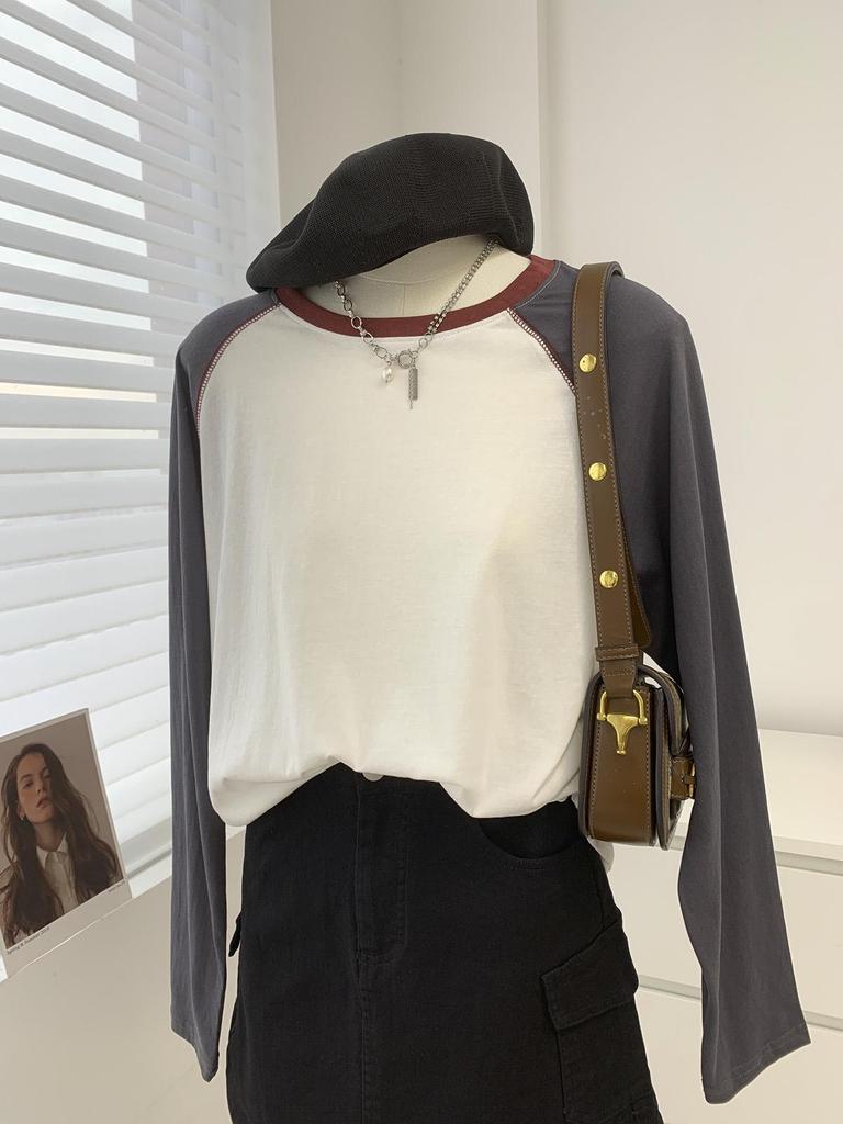 Snowflake Cotton Raglan Sleeve Sun Protection Cardigan Women's 2025 Summer Round Neck Oversized Long Sleeve T-shirt.