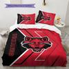 Arkansas State Red Wolves Pattern Bedding Set Quilt Cover Pillowcase Home Decor Gift (1 * Duvet Cover + 2 * Pillowcase, Without Core)